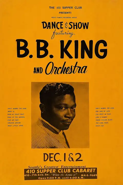 Vintažinis B.B. King koncerto plakatas – vintažinis koncerto plakatas | Framein