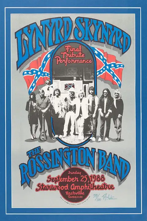 Vintažinis The Rossington Band koncerto plakatas – vintažinis koncerto plakatas | Framein