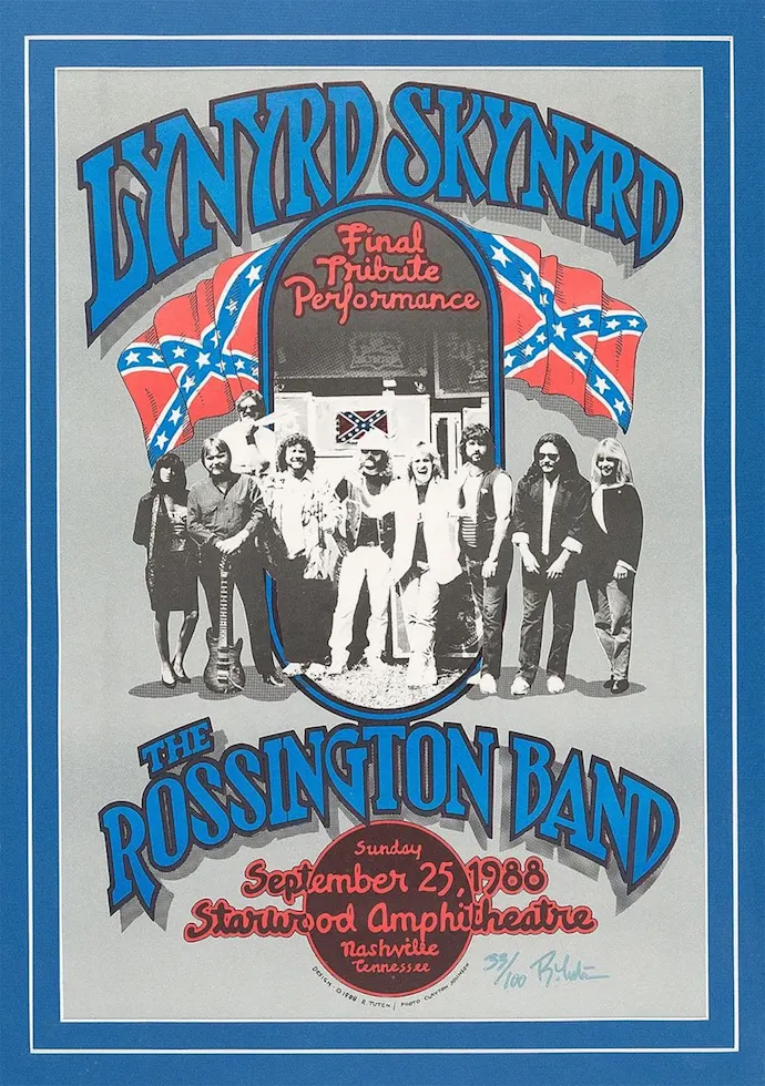 Vintažinis The Rossington Band koncerto plakatas – vintažinis koncerto plakatas | Framein