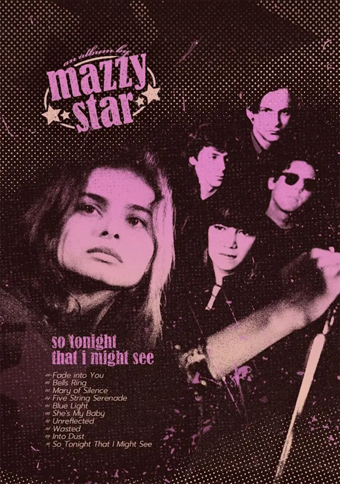 Vintažinis Mazzy Star koncerto plakatas – vintažinis koncerto plakatas | Framein