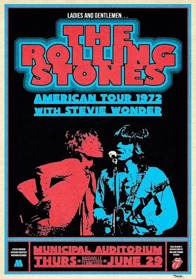 Vintažinis The Rolling Stones (13) koncerto plakatas – vintažinis koncerto plakatas | Framein