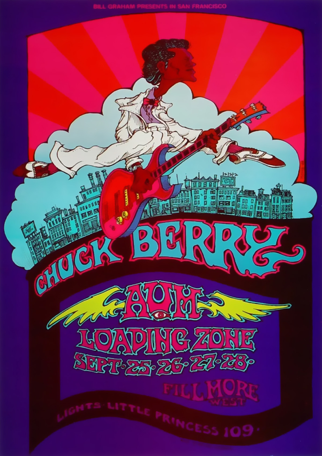 Vintažinis Chuck Berry koncerto plakatas – vintažinis koncerto plakatas | Framein
