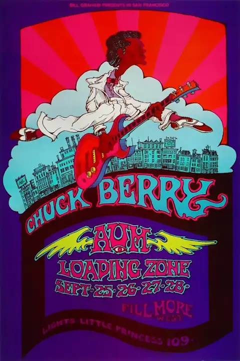Vintažinis Chuck Berry koncerto plakatas – vintažinis koncerto plakatas | Framein