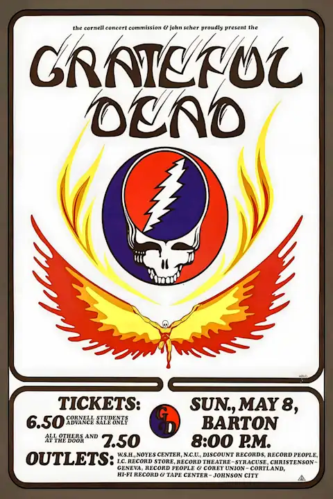 Vintažinis Grateful Dead koncerto plakatas – vintažinis koncerto plakatas | Framein
