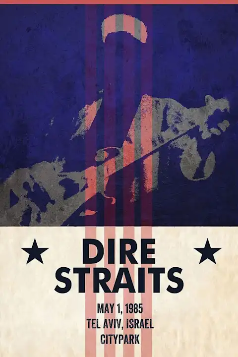 Vintažinis Dire Straits koncerto plakatas – vintažinis koncerto plakatas | Framein