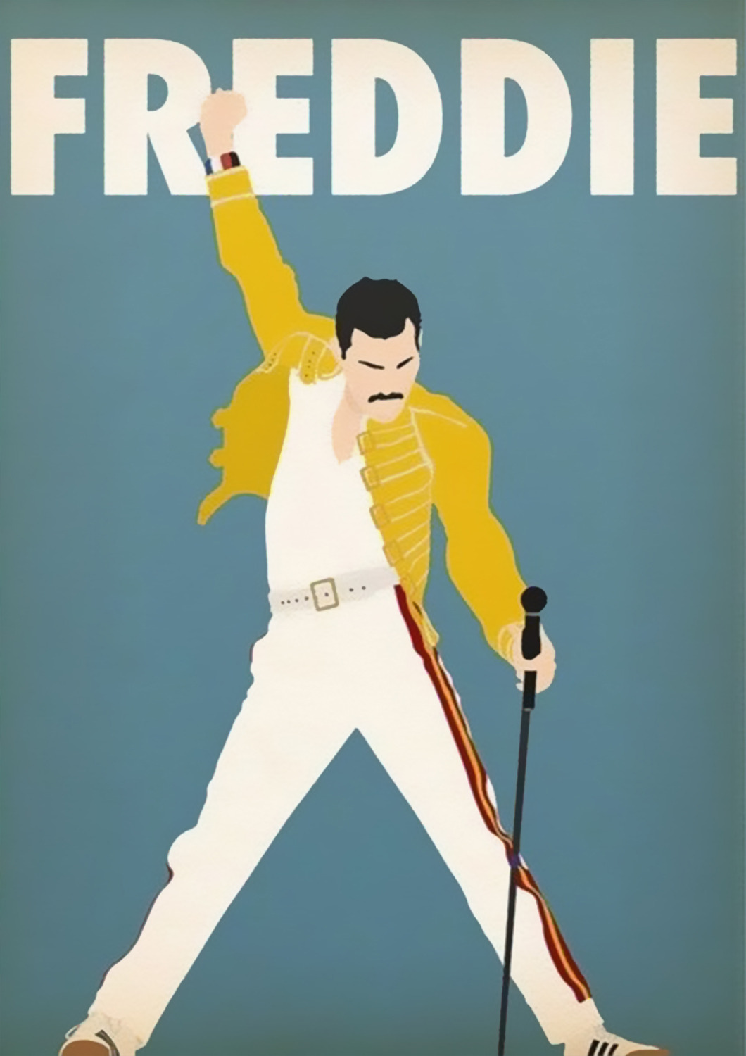 Vintažinis Freddie Mercury koncerto plakatas – vintažinis koncerto plakatas | Framein