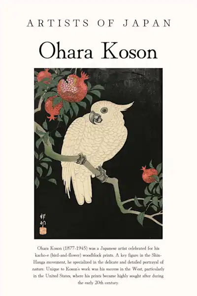 Japonų menininkas Ohara Koson – japoniško meno plakatas | Framein