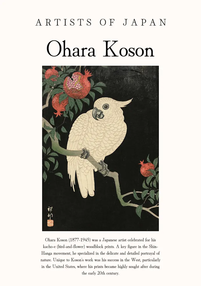 Japonų menininkas Ohara Koson – japoniško meno plakatas | Framein