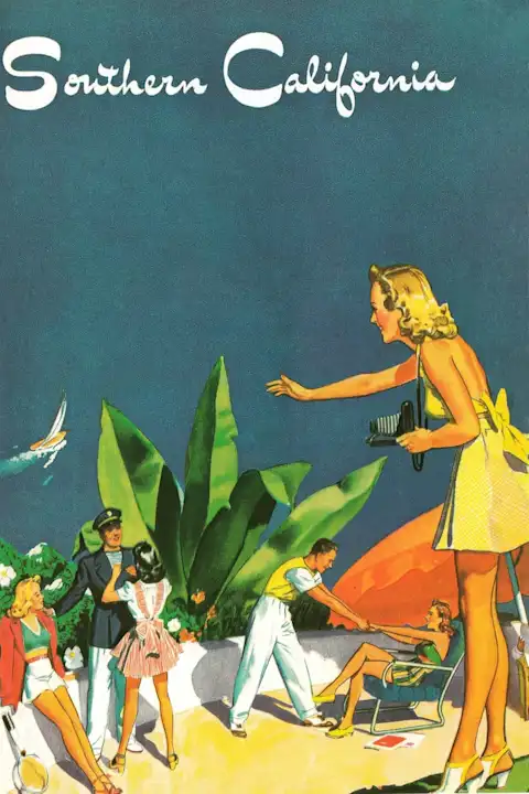 Vintažinis kelionių plakatas Southern California 1940 – vintažinis kelionių plakatas | Framein