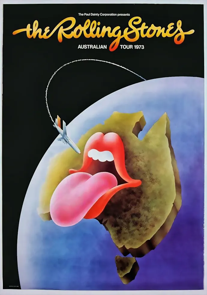 Vintažinis The Rolling Stones (7) koncerto plakatas – vintažinis koncerto plakatas | Framein