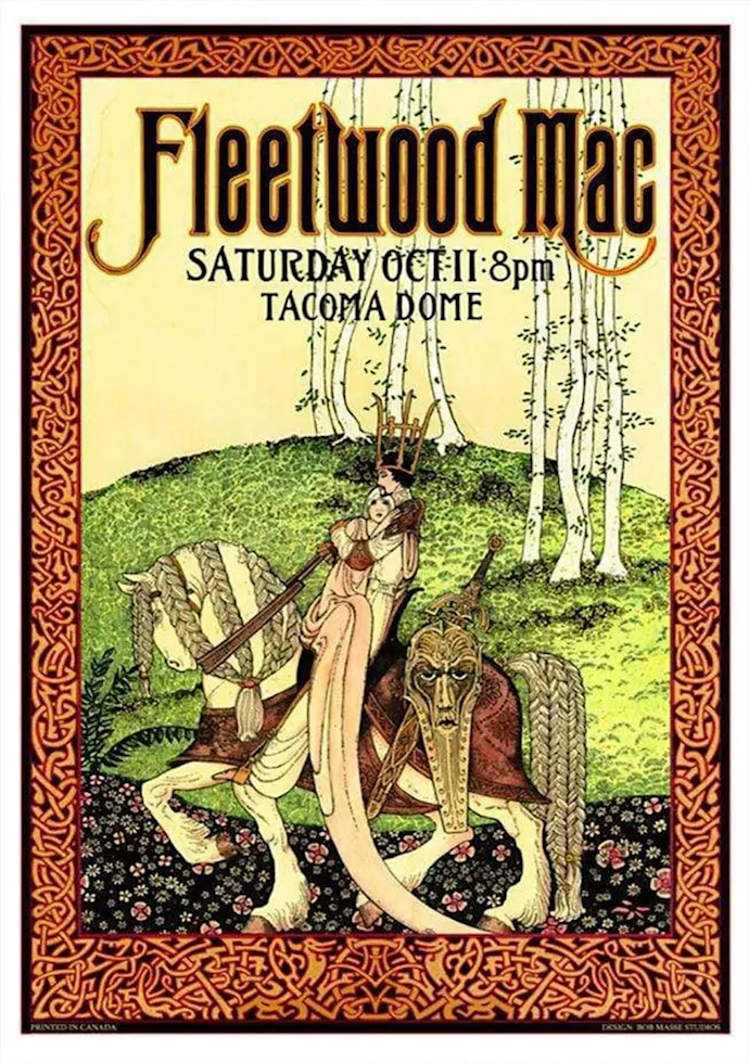 Vintažinis Fleetwood Mac koncerto plakatas – vintažinis koncerto plakatas | Framein