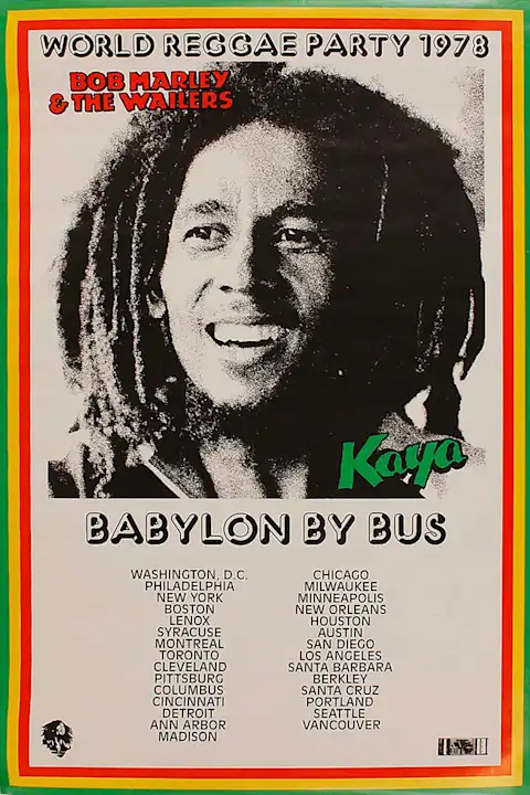 Vintažinis Bob Marley (5) koncerto plakatas – vintažinis koncerto plakatas | Framein