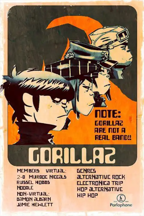 Vintažinis Gorillas koncerto plakatas – vintažinis koncerto plakatas | Framein