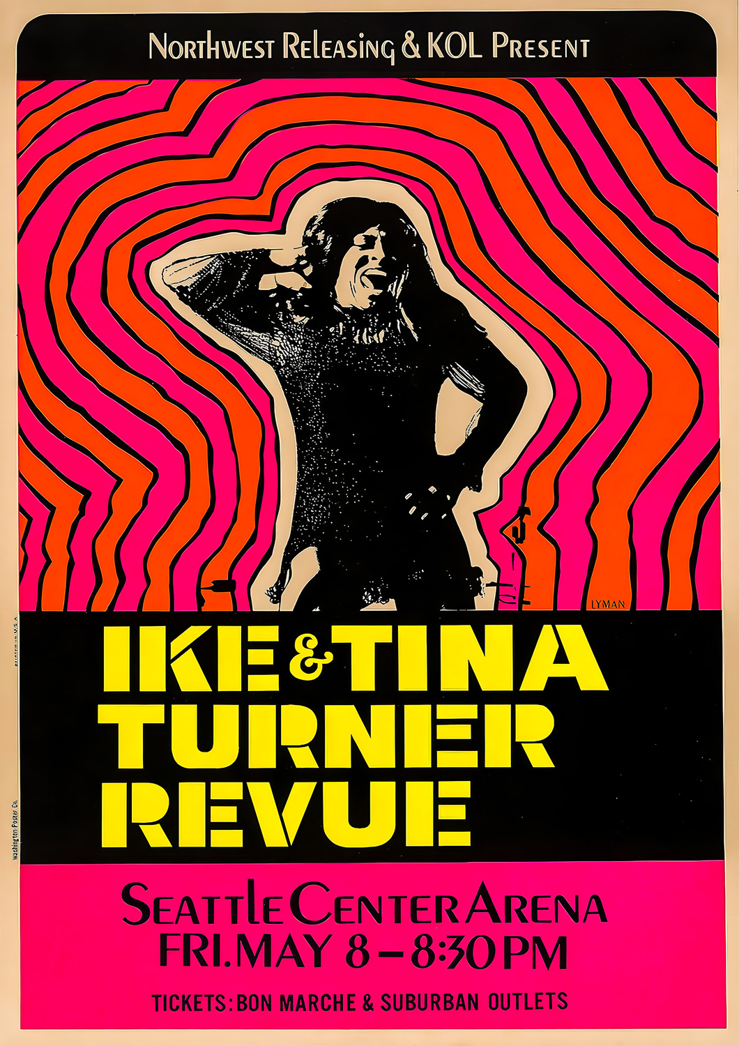Vintažinis Ike ir Tina Turner koncerto plakatas – vintažinis koncerto plakatas | Framein