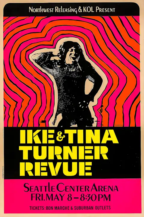 Vintažinis Ike ir Tina Turner koncerto plakatas – vintažinis koncerto plakatas | Framein
