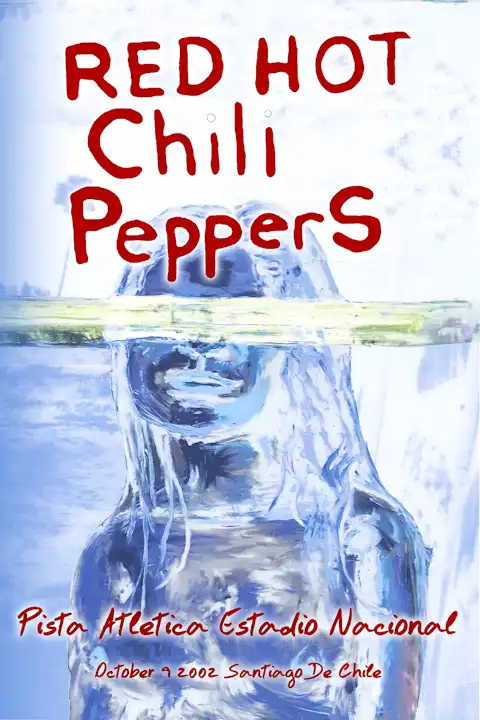 Vintažinis Red Hot Chili Peppers (7) koncerto plakatas – vintažinis koncerto plakatas | Framein
