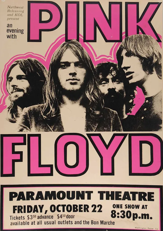 Vintažinis Pink Floyd (19) koncerto plakatas – vintažinis koncerto plakatas | Framein