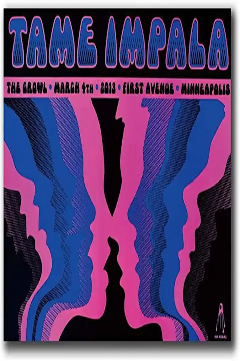 Vintažinis Tame Impala (2) koncerto plakatas – vintažinis koncerto plakatas | Framein