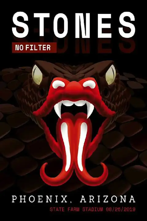 Vintažinis Stones No Filter koncerto plakatas – vintažinis koncerto plakatas | Framein
