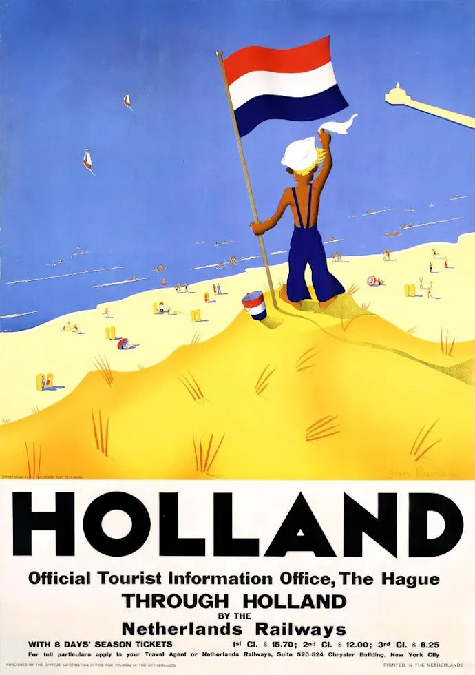Vintažinis kelionių plakatas Holland 1935 – vintažinis kelionių plakatas | Framein