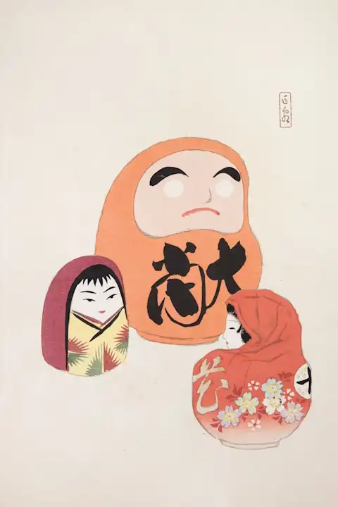Japoniškas menas Kawasaki Kyosen Japanese Toys Pl.044 (1919) – japoniško meno plakatas | Framein