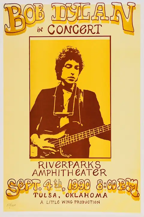Vintažinis Bob Dylan koncerto plakatas – vintažinis koncerto plakatas | Framein