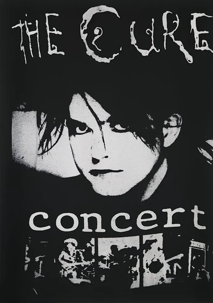 Vintažinis The Cure (2) koncerto plakatas – vintažinis koncerto plakatas | Framein