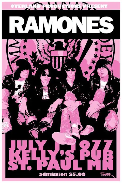 Vintažinis Ramones 2 koncerto plakatas – vintažinis koncerto plakatas | Framein