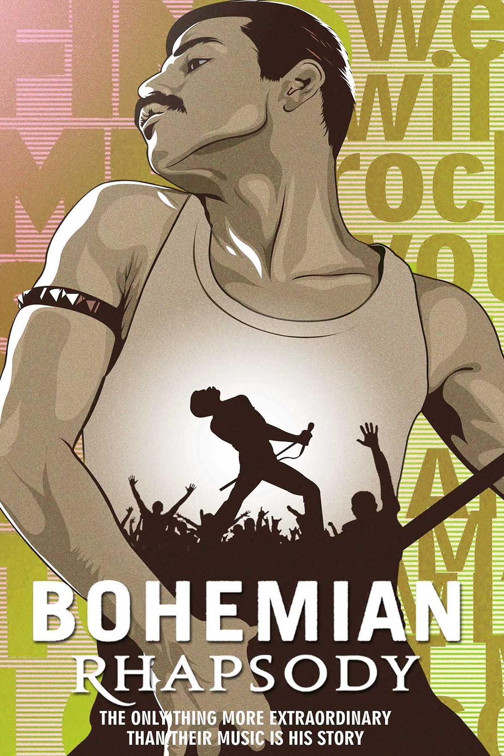 Vintažinis Bohemian Rhapsody koncerto plakatas – vintažinis koncerto plakatas | Framein