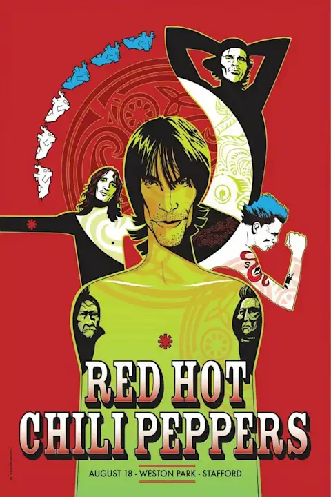 Vintažinis Red Hot Chili Peppers (3) koncerto plakatas – vintažinis koncerto plakatas | Framein