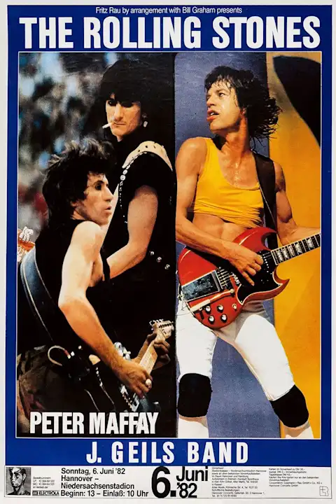 Vintažinis The Rolling Stones 2 koncerto plakatas – vintažinis koncerto plakatas | Framein