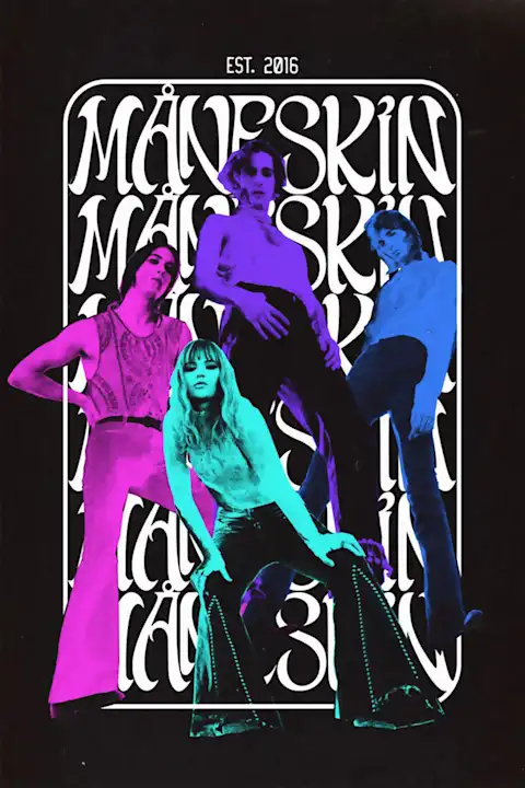 Vintažinis maneskin koncerto plakatas – vintažinis koncerto plakatas | Framein