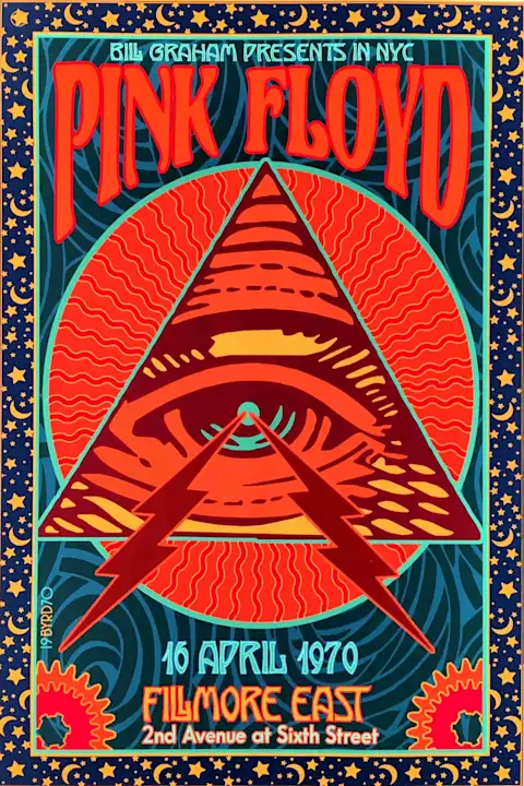 Vintažinis Pink Floyd (7) koncerto plakatas – vintažinis koncerto plakatas | Framein