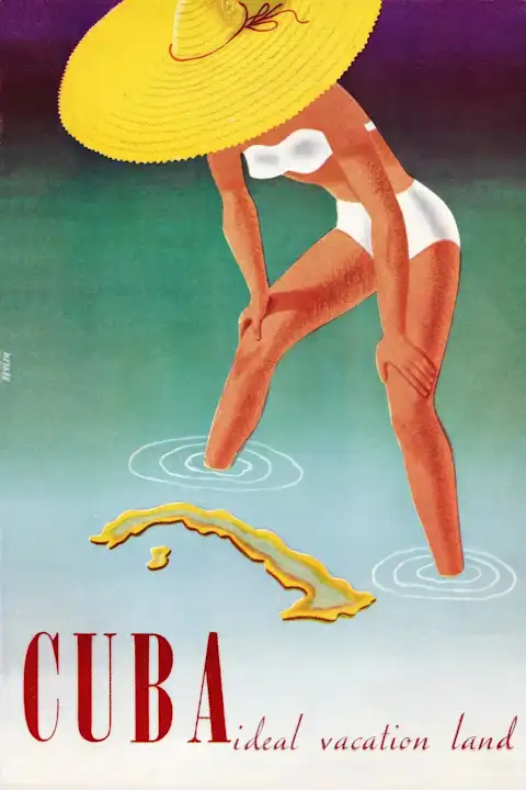 Vintažinis kelionių plakatas Cuba 1951 – vintažinis kelionių plakatas | Framein