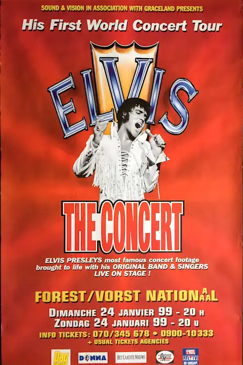 Vintažinis Elvis Presley koncerto plakatas – vintažinis koncerto plakatas | Framein