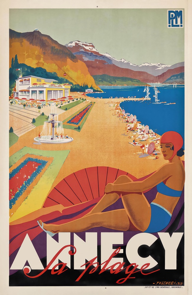 Vintažinis kelionių plakatas Annecy – vintažinis kelionių plakatas | Framein