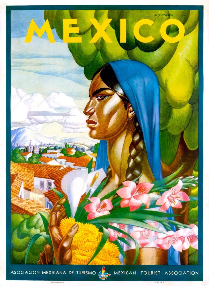 Vintažinis kelionių plakatas México 1945 – vintažinis kelionių plakatas | Framein