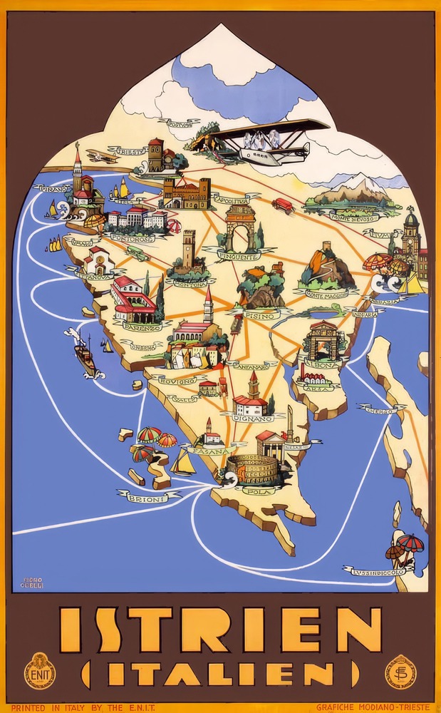 Vintažinis kelionių plakatas Italien 1930 – vintažinis kelionių plakatas | Framein