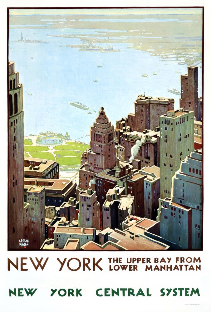 Vintažinis kelionių plakatas New York-Central System 1935 – vintažinis kelionių plakatas | Framein