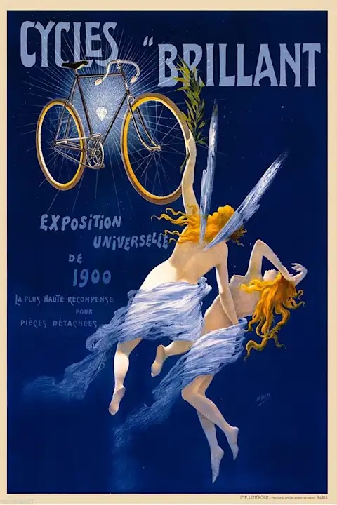 Vintažinis kelionių plakatas Cycles Brilliant 1900 France – vintažinis kelionių plakatas | Framein