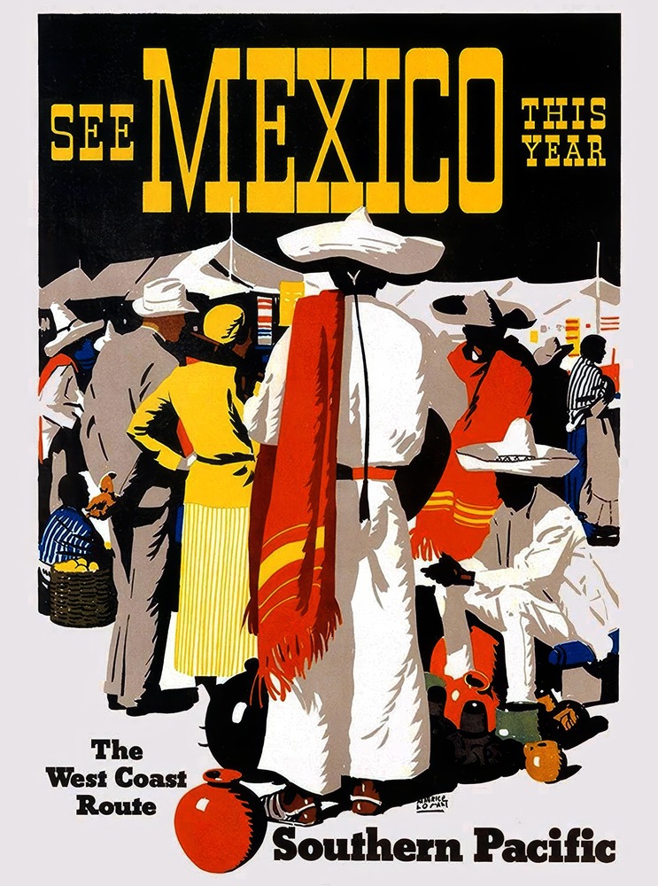 Vintažinis kelionių plakatas Mexico 1935 – vintažinis kelionių plakatas | Framein