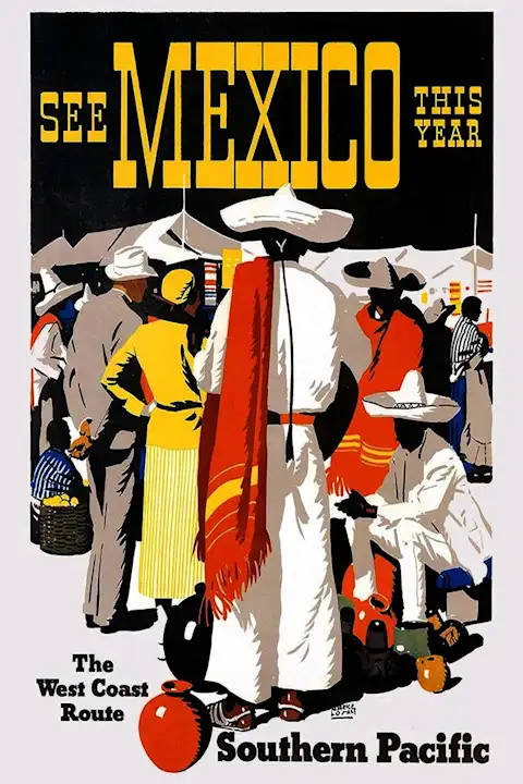 Vintažinis kelionių plakatas Mexico 1935 – vintažinis kelionių plakatas | Framein
