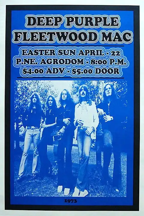 Vintažinis Deep Purple koncerto plakatas – vintažinis koncerto plakatas | Framein