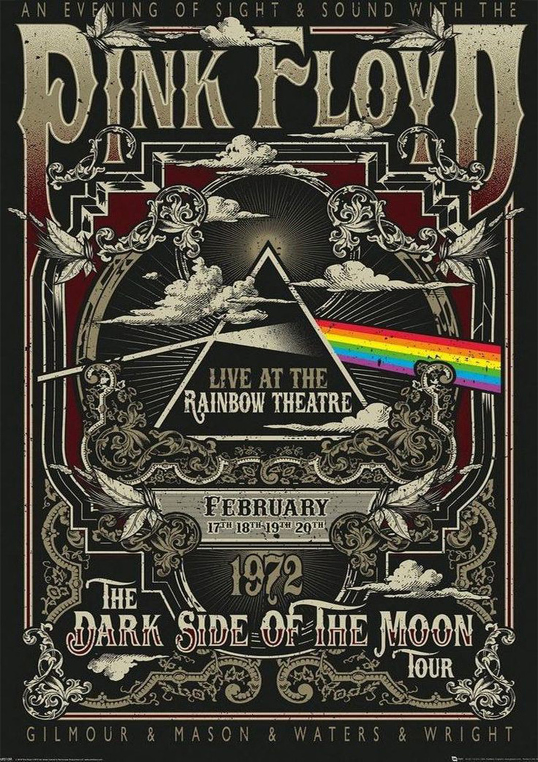 Vintažinis Pink Floyd 2 koncerto plakatas – vintažinis koncerto plakatas | Framein