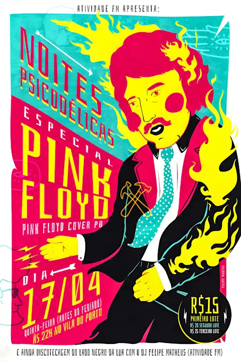 Vintažinis Pink Floyd (16) koncerto plakatas – vintažinis koncerto plakatas | Framein