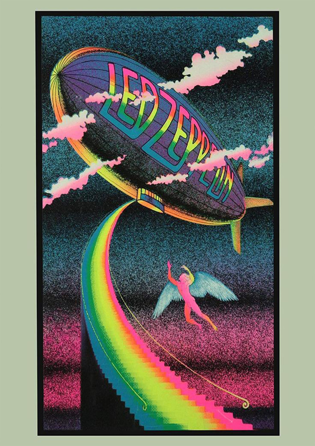 Vintažinis Led Zeppelin (3) koncerto plakatas – vintažinis koncerto plakatas | Framein
