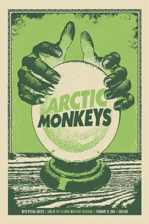 Vintažinis Arctic Monkeys (5) koncerto plakatas – vintažinis koncerto plakatas | Framein