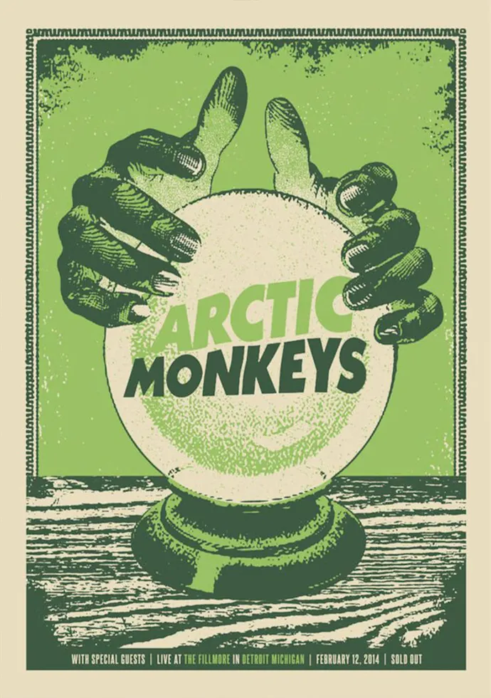 Vintažinis Arctic Monkeys (5) koncerto plakatas – vintažinis koncerto plakatas | Framein
