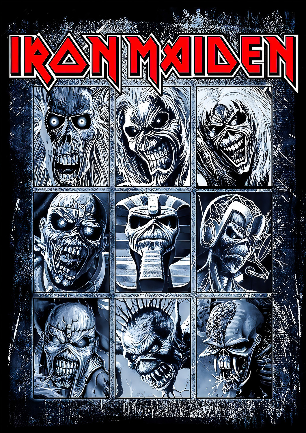 Vintažinis Iron Maiden (9) koncerto plakatas – vintažinis koncerto plakatas | Framein