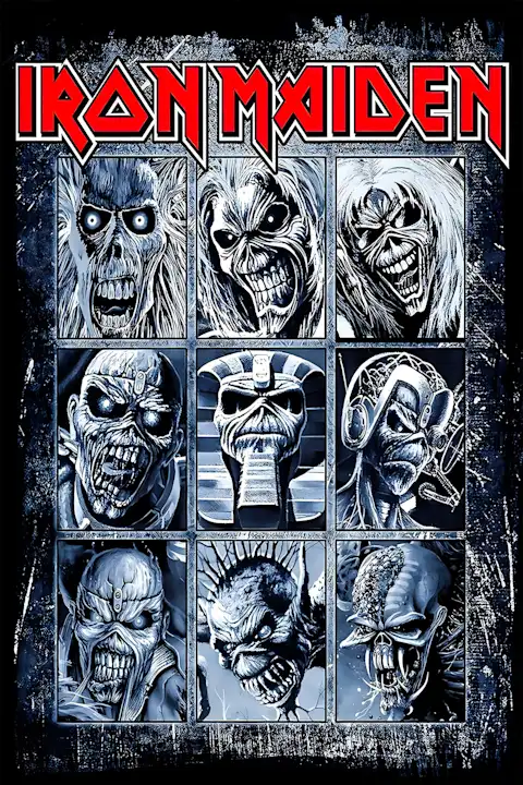 Vintažinis Iron Maiden (9) koncerto plakatas – vintažinis koncerto plakatas | Framein